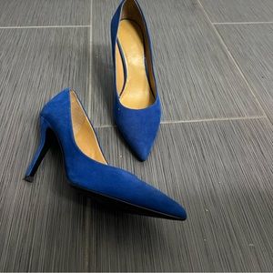 royal blue nine west heels